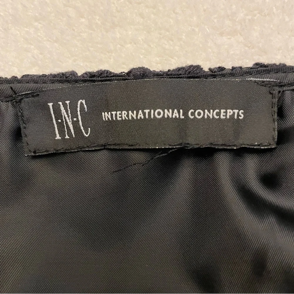 INC International Concepts Full Zip Suede and Crochet Jacket. Size S